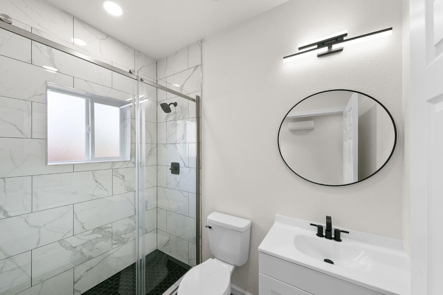 Renovated bathroom in the Fair Oaks home
